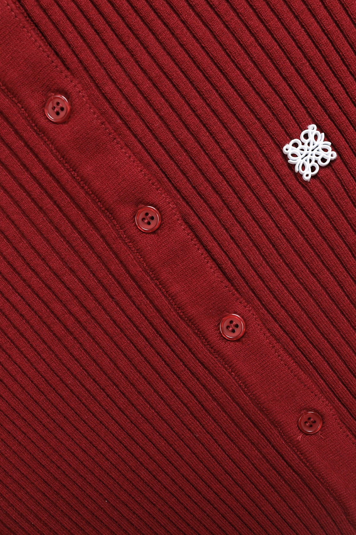 Badblood Fleur crew neck cardigan Red