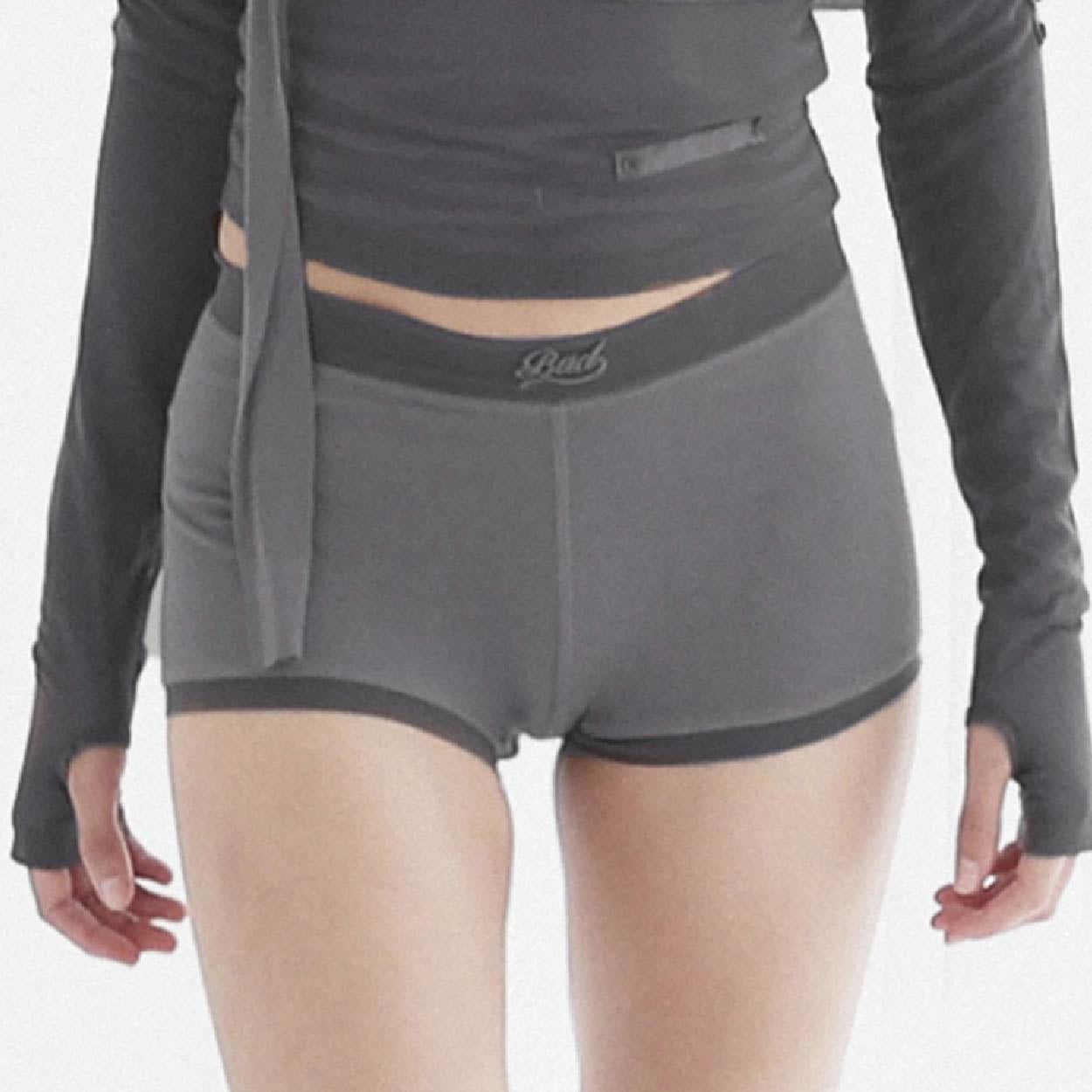 Badblood Second Skin Boy Shorts Charcoal