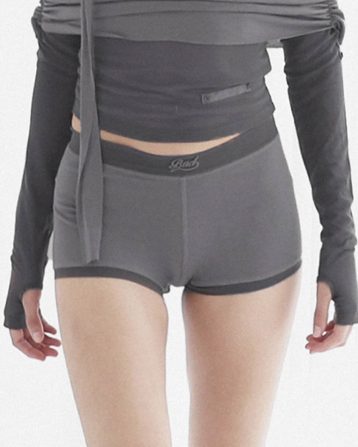 Badblood Second Skin Boy Shorts Charcoal