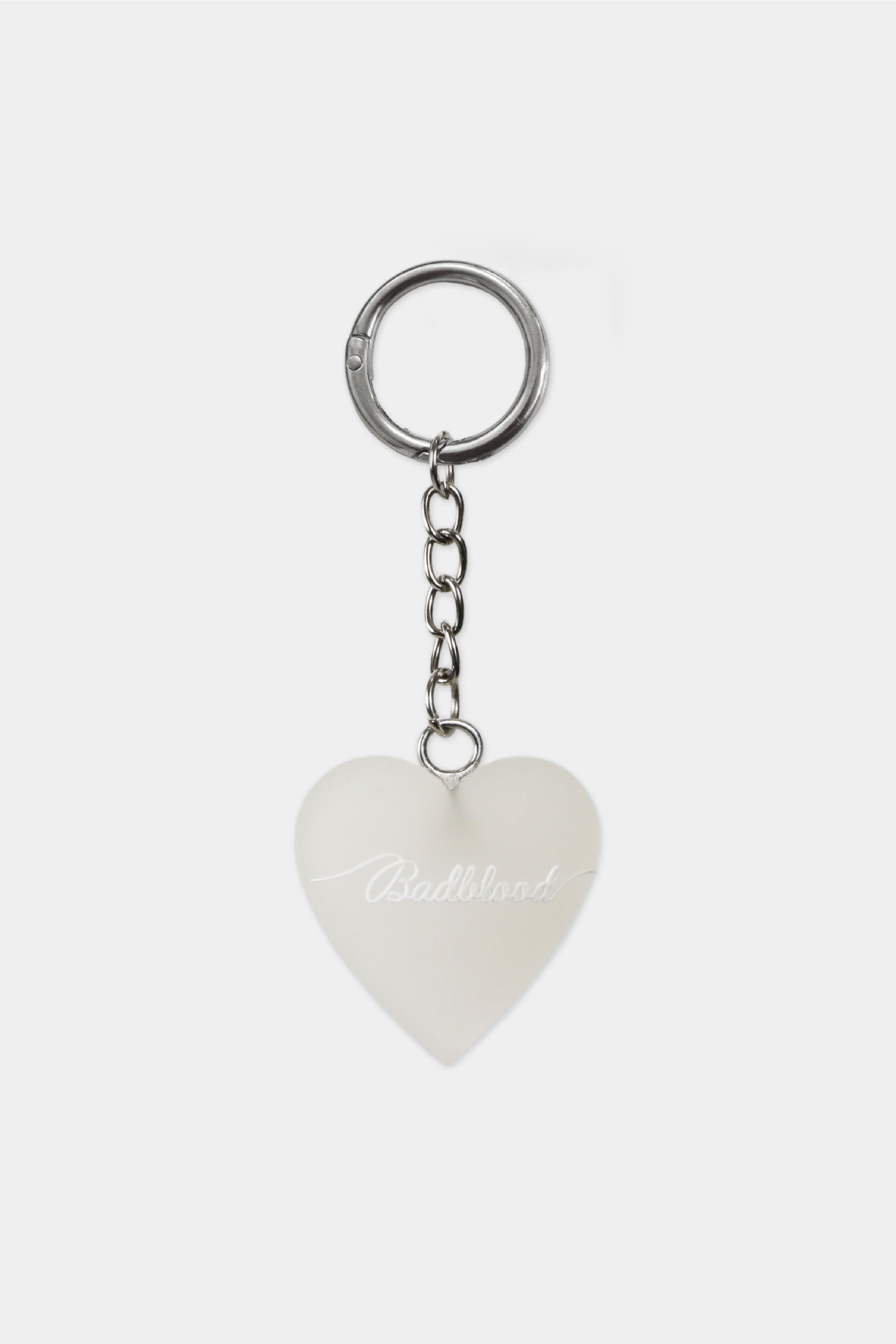 Badblood Bad Heart Keyring Clear