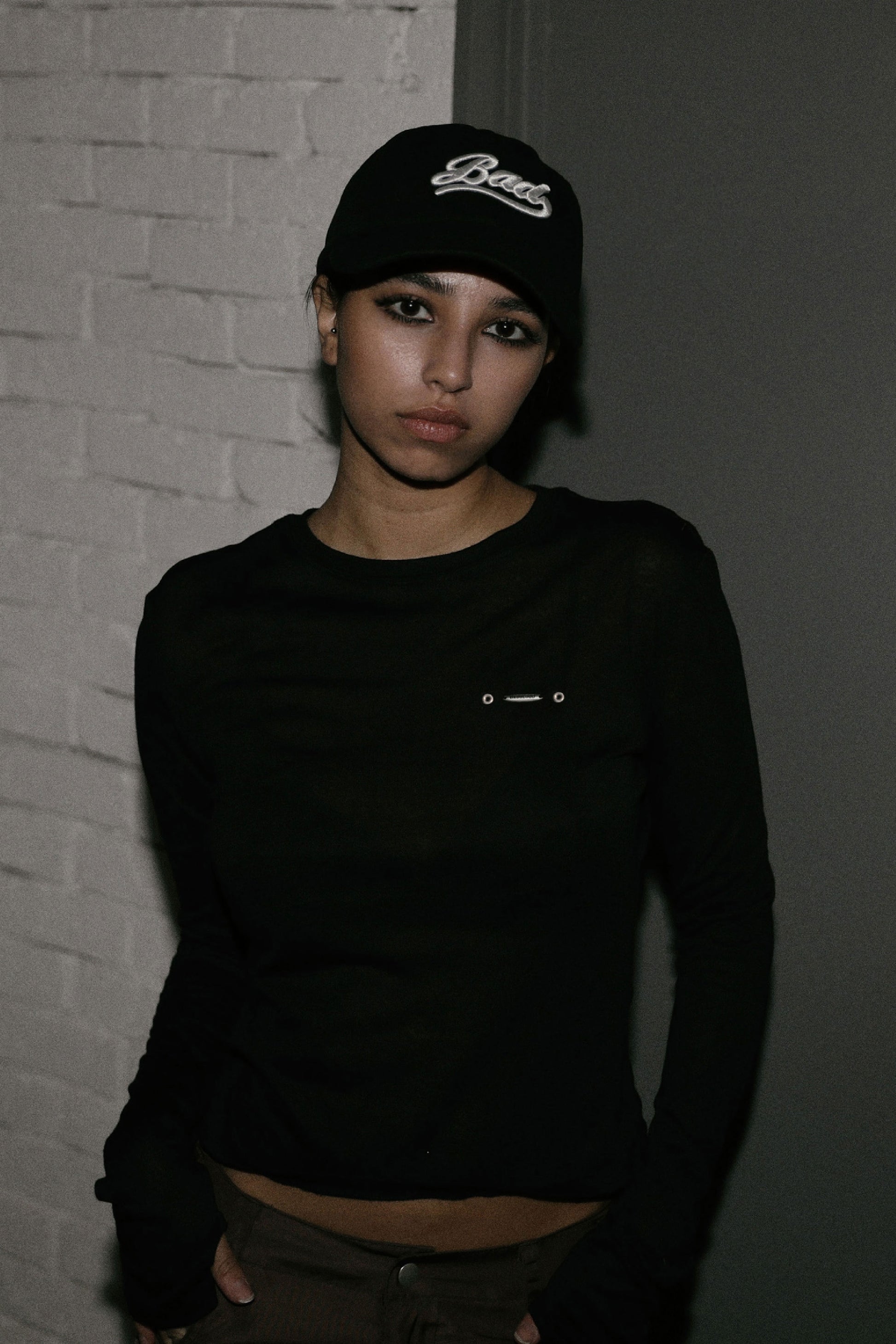 Badblood Twill Cotton Ball Cap Black