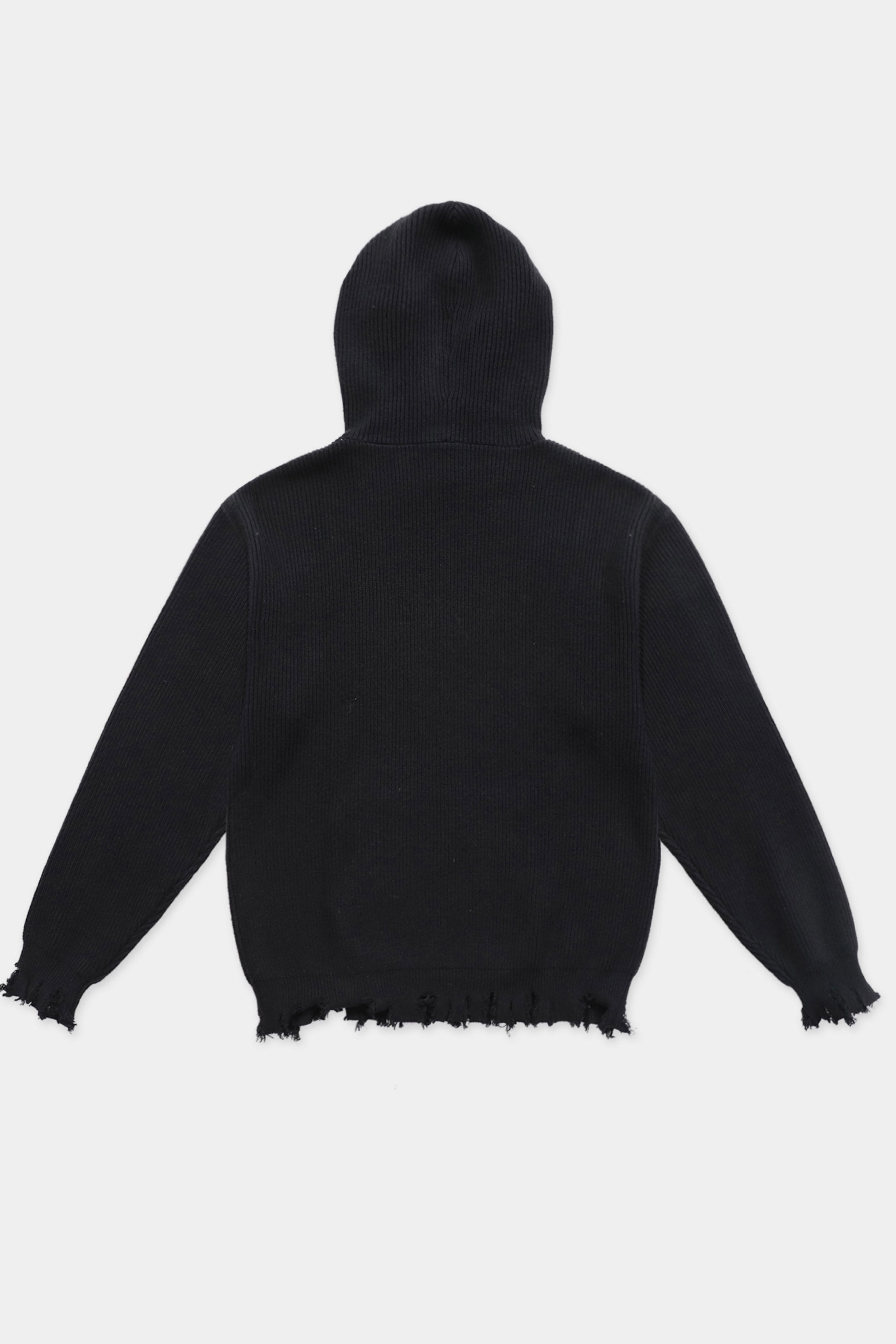Badblood Destroyed Hooded Sweater Black