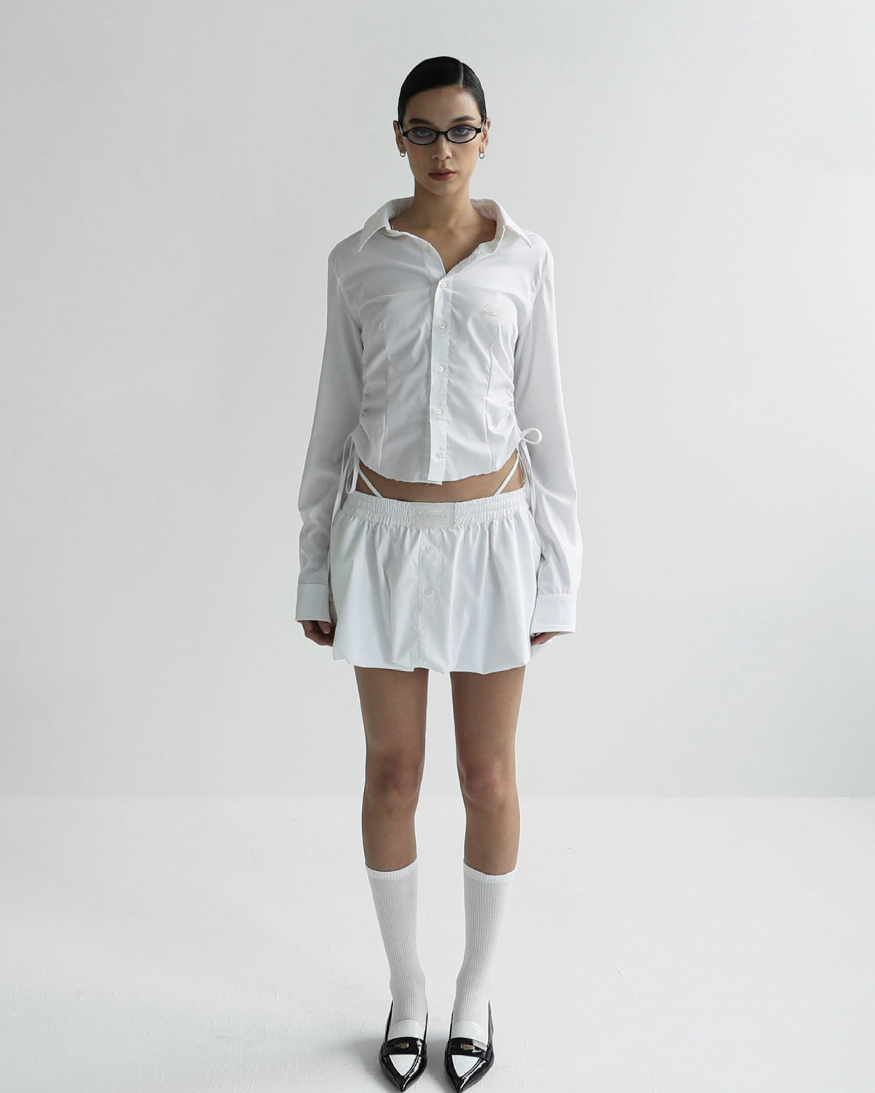 Badblood Balloon Mini Skirt White