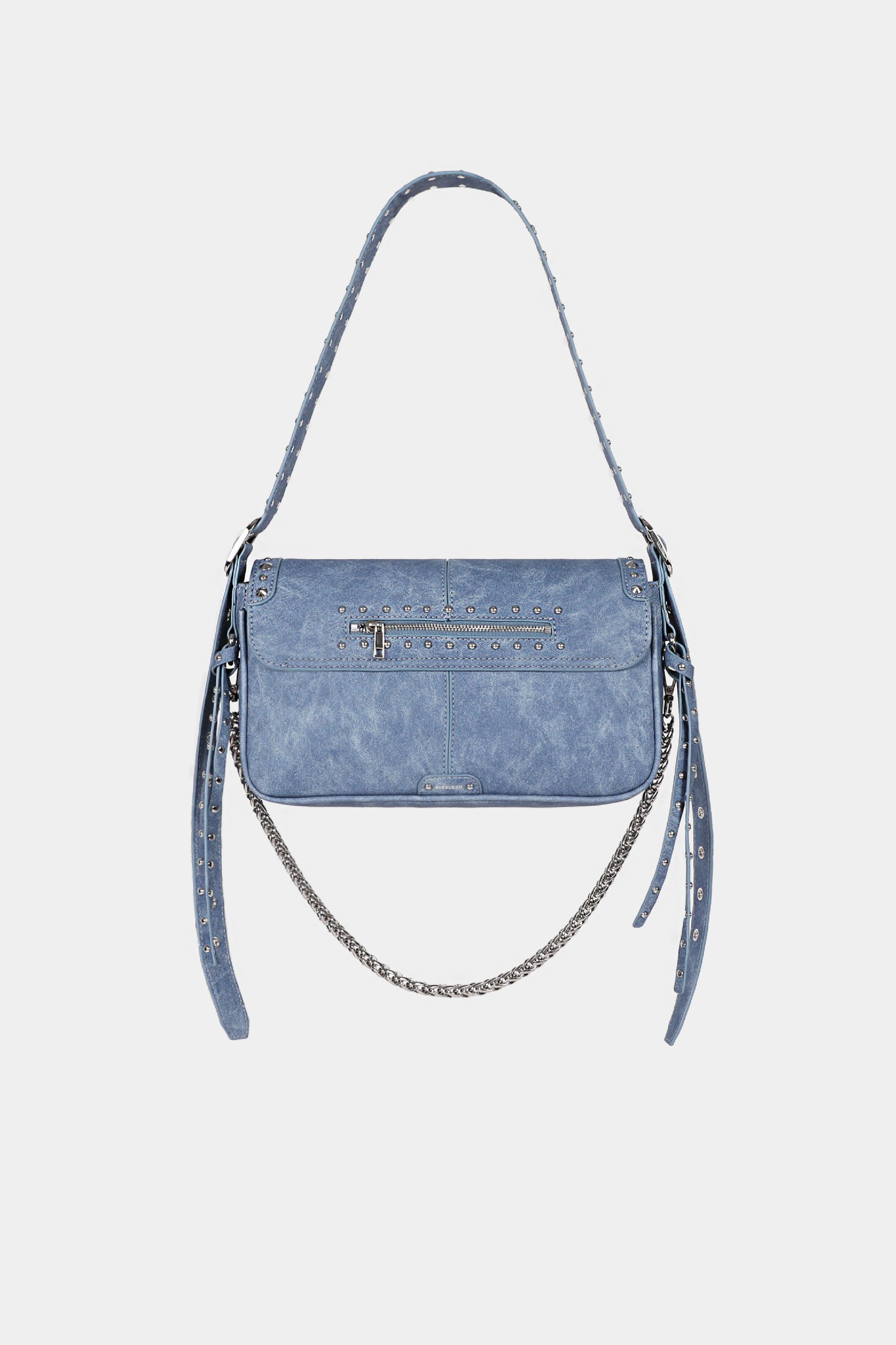 Badblood Ellipse Symbol Cranky Flap Bag Denim Blue