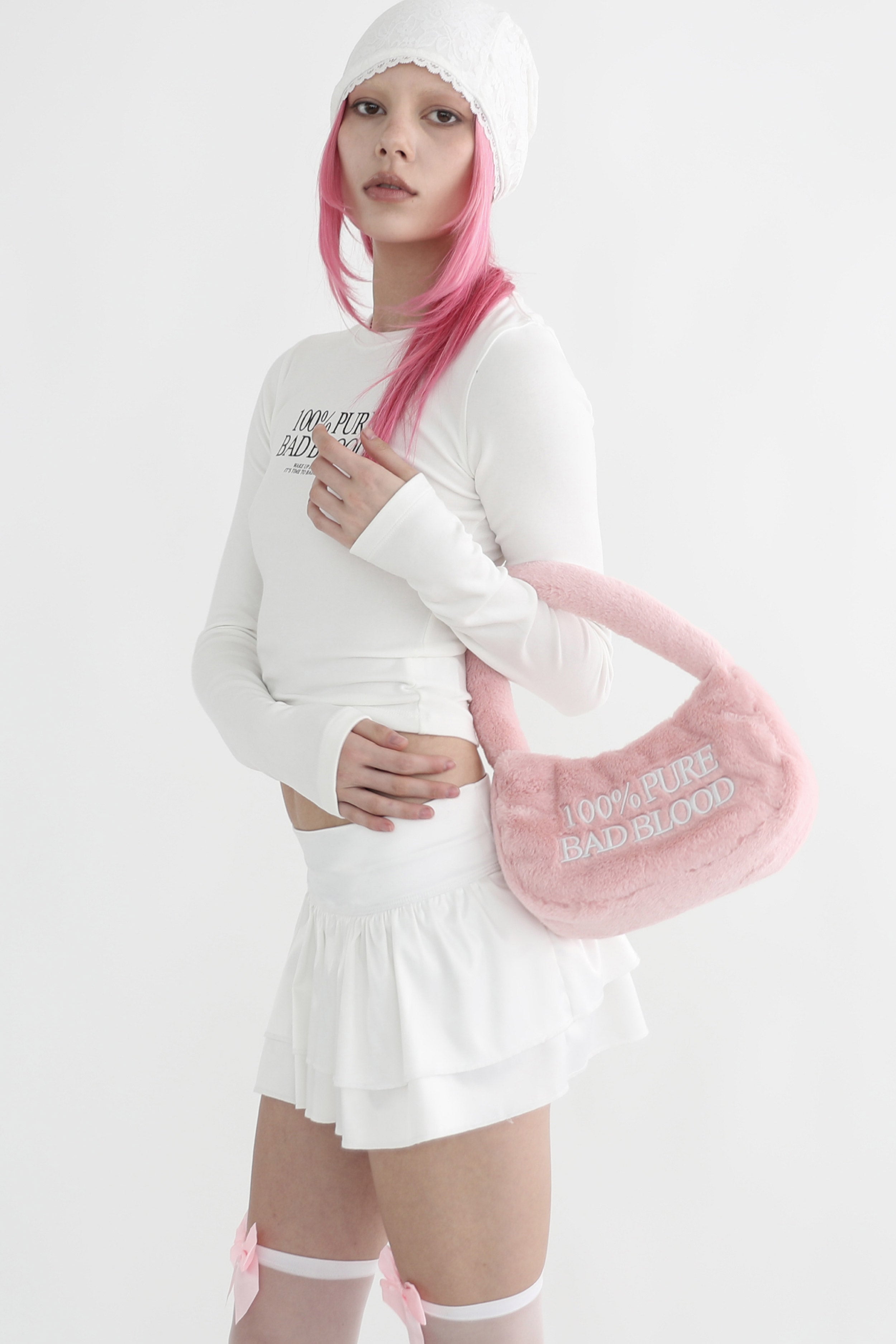 Badblood Pure Eco Fur Bag Pink
