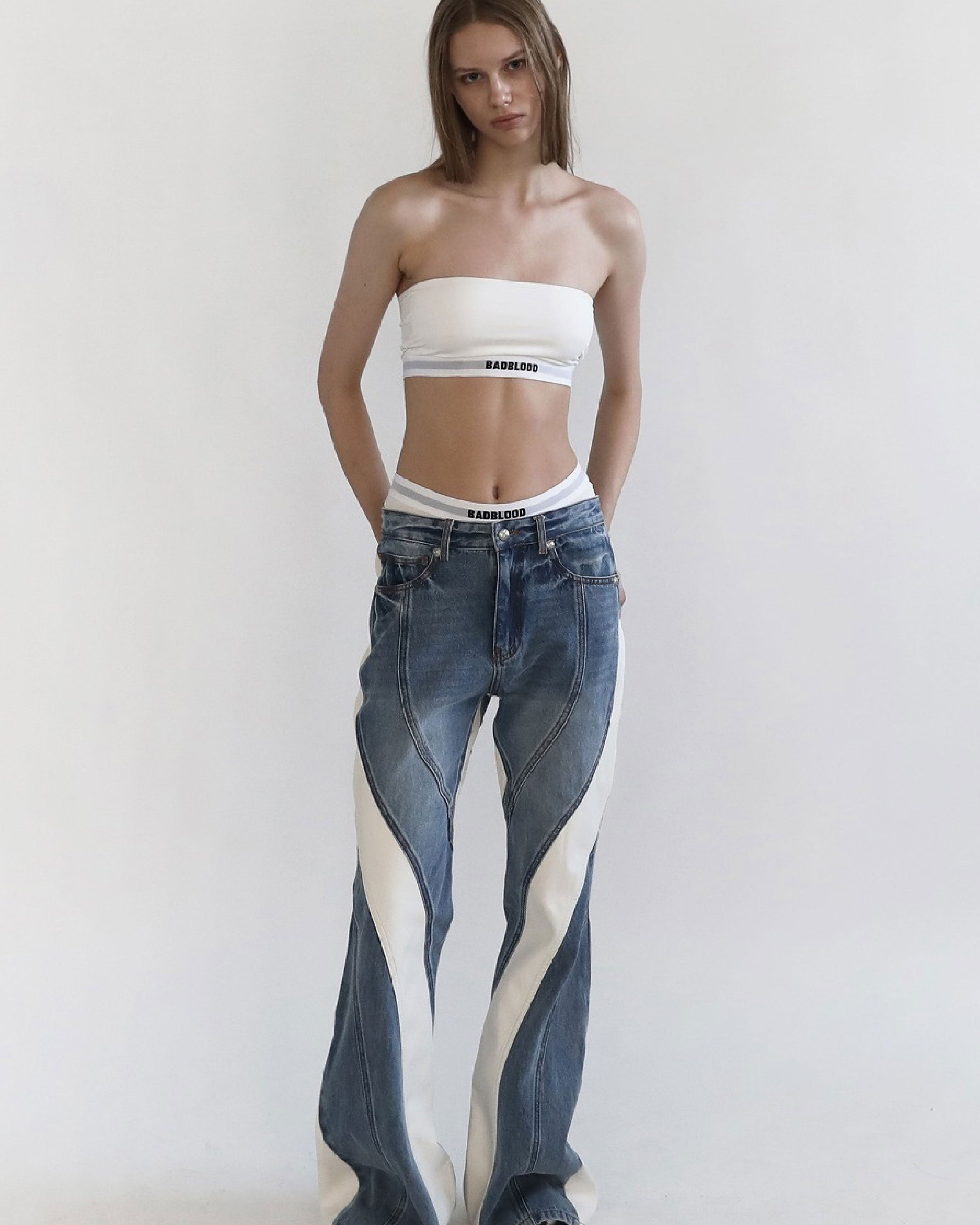 Badblood Duncan Boot Cut Denim Pants Blue