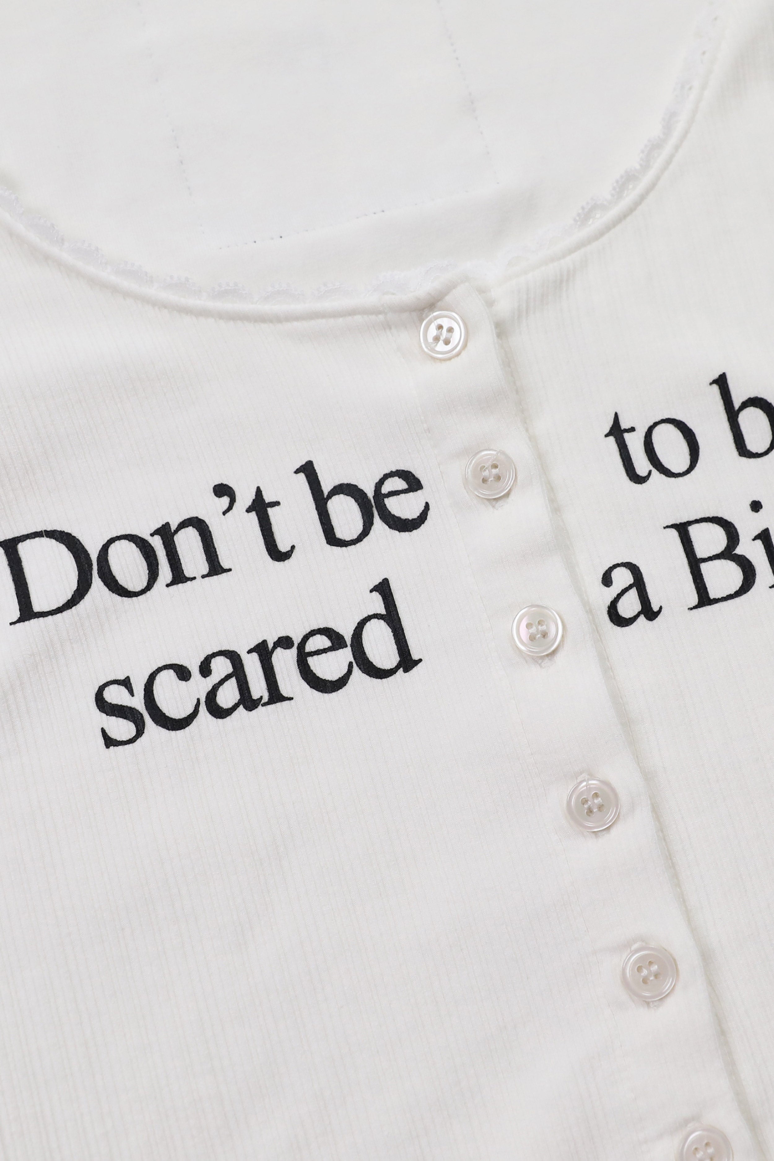 Badblood Don't Be Scared Cardigan White