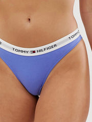 Tommy Hilfiger 女士 棉質標誌性丁字褲 楔木藍色