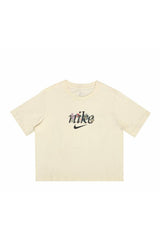 Nike women embro flower T-Shirt Cream