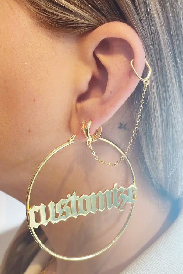 atypical jewelry Hoops Love Gold