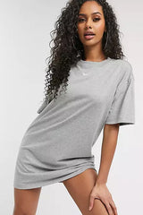 Nike women Mini Swoosh T-Shirt Dress Grey