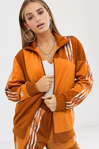 Adidas originals x danielle cathari deconstructed firebird track pant in orange best sale