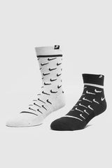 Nike swoosh Socks 2 pack Black/Grey
