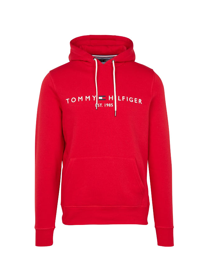 Tommy Hilfiger 胸前標誌連帽衫 紅色/白色