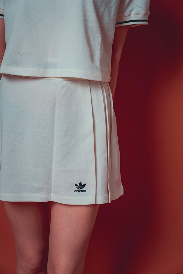 Adidas Originals women Tennis pleated Skirt Cream / Green