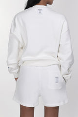 Badblood Arch Logo Heavyweight Lounge Shorts White