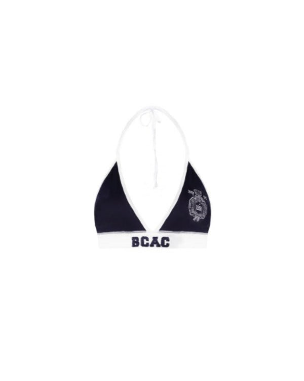 Badblood Athletic BCAC Emblem Aqua Triangle Bra Navy