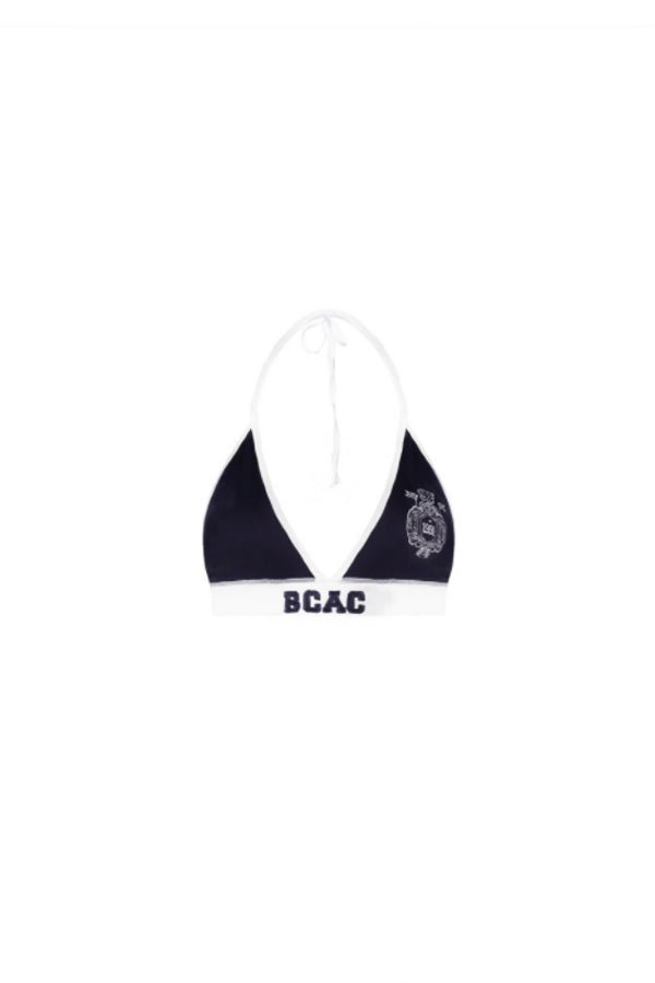 Badblood Athletic BCAC Emblem Aqua Triangle Bra Navy