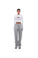 Badblood Athletic Flag Logo 2 Way Jogger Gray