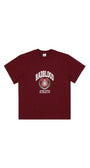 Badblood Athletic Heritage Emblem Logo Rugged Cotton Boxy Tee Burgundy