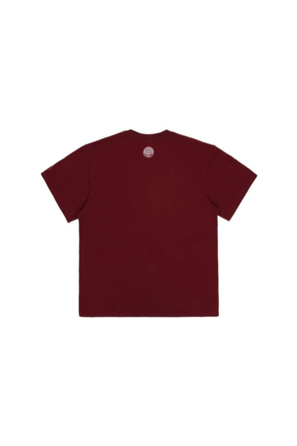 Badblood Athletic Heritage Emblem Logo Rugged Cotton Boxy Tee Burgundy