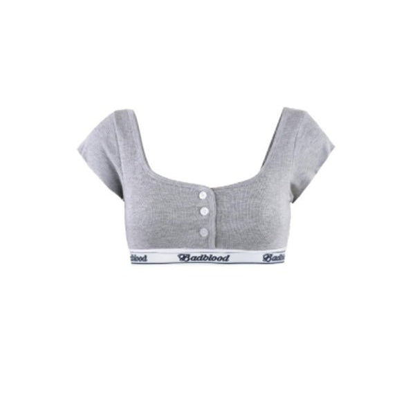 Badblood Athletic Modal Cotton 1/2 T Bra Gray
