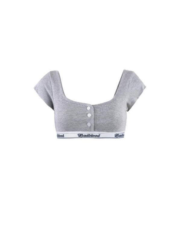 Badblood Athletic Modal Cotton 1/2 T Bra Gray