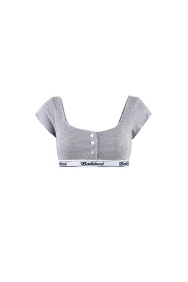 Badblood Athletic Modal Cotton 1/2 T Bra Gray