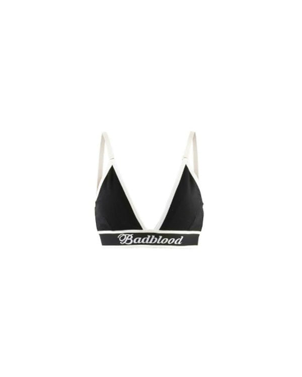 Badblood Athletic Organic cotton triangle Bralette Black