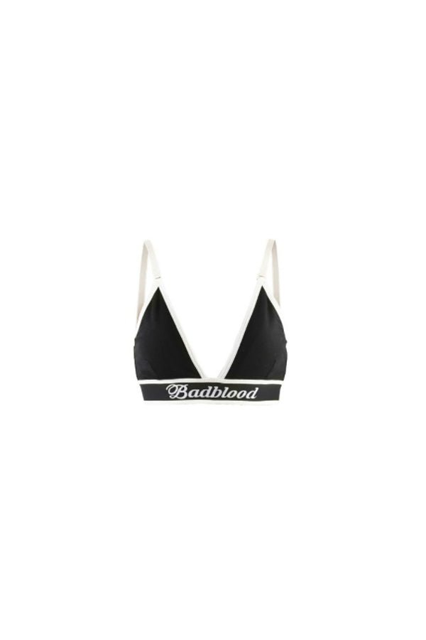 Badblood Athletic Organic cotton triangle Bralette Black