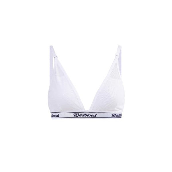 Badblood Athletic modal cotton essential triangle Bra White