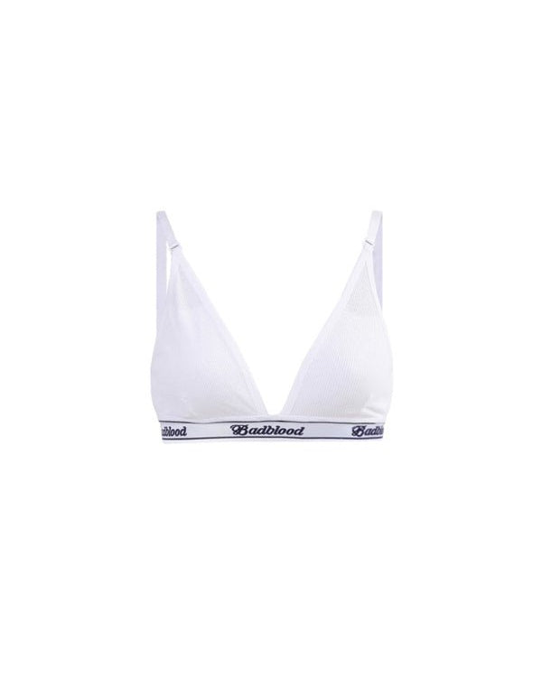 Badblood Athletic modal cotton essential triangle Bra White
