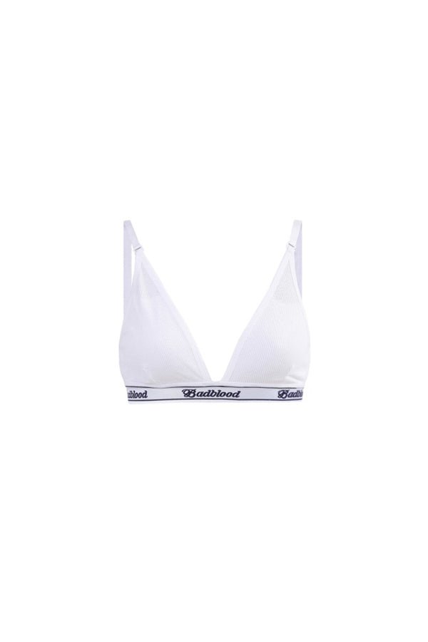 Badblood Athletic modal cotton essential triangle Bra White