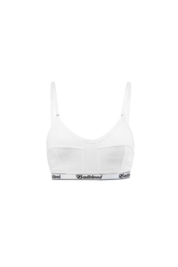 Badblood Athletic modal cotton traingle bralette White