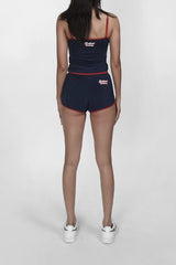Badblood BBC Heart Logo Aqua Tank Bra Navy