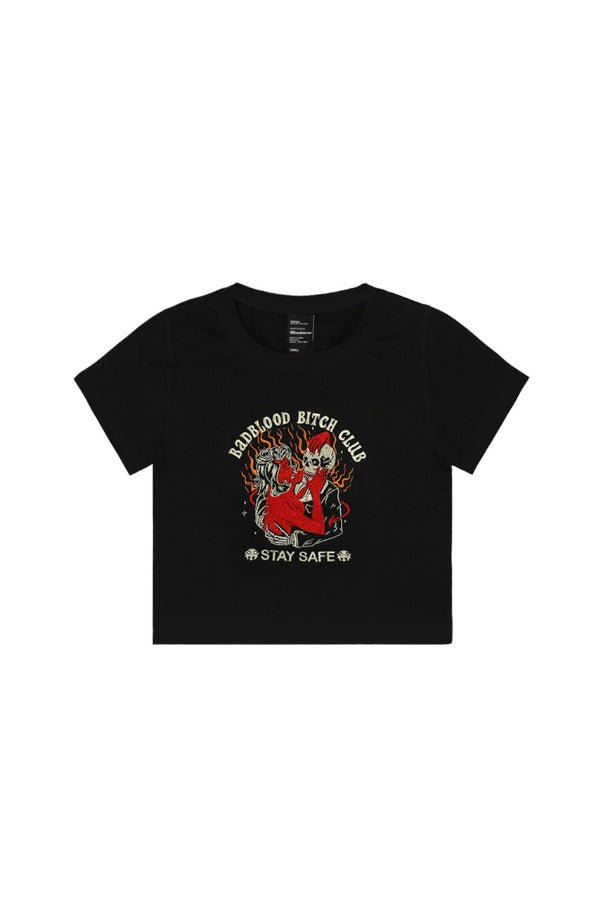 Badblood BBC Skull 16s 1/2 Slim Tee Black