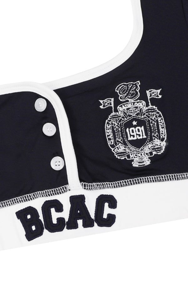 Badblood BCAC 徽章 1/2 T 卹胸罩海軍藍