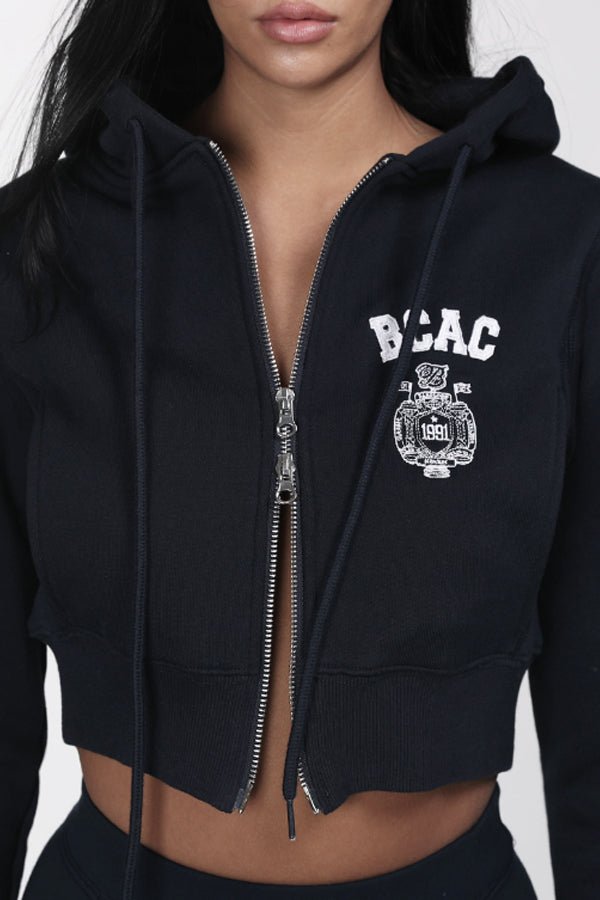 Badblood BCAC Emblem Slim Hood Zip-Up Navy