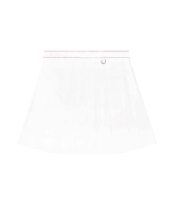 Badblood Classic Athletic Logo Tennis Skirt Pink Logo