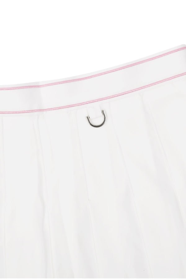 Badblood Classic Athletic Logo Tennis Skirt Pink Logo