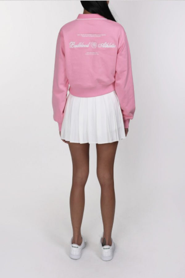 Badblood Classic Athletic Logo Tennis Skirt Pink Logo