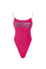 Badblood Dance Class Cruise Bodysuit Hot Pink/White