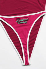 Badblood Dance Class Cruise Bodysuit Hot Pink/White