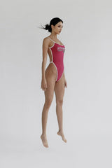 Badblood Dance Class Cruise Bodysuit Hot Pink/White