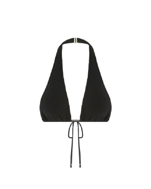 Badblood Ego Shirring Bikini Top Black