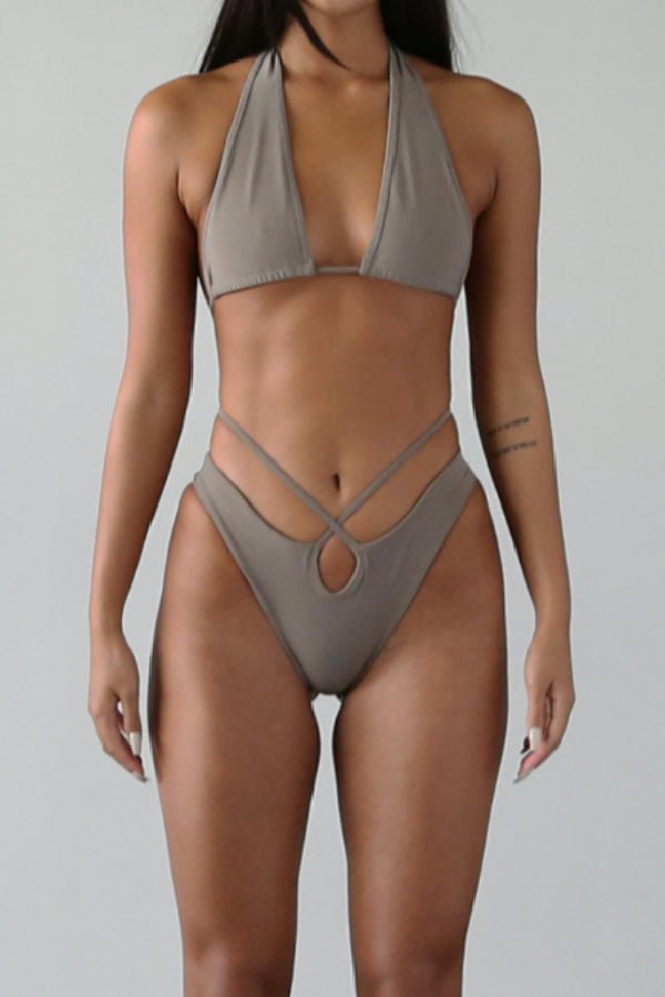 Badblood Ego Shirring Bikini Bottom Dust