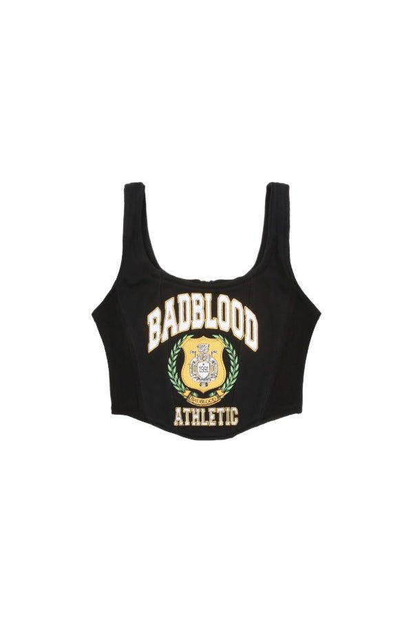Badblood Heritage Emblem Logo Heavyweight Sweat Bustier Black
