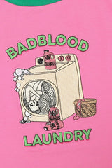 Badblood Sin Laundry Ringer Tank Pink