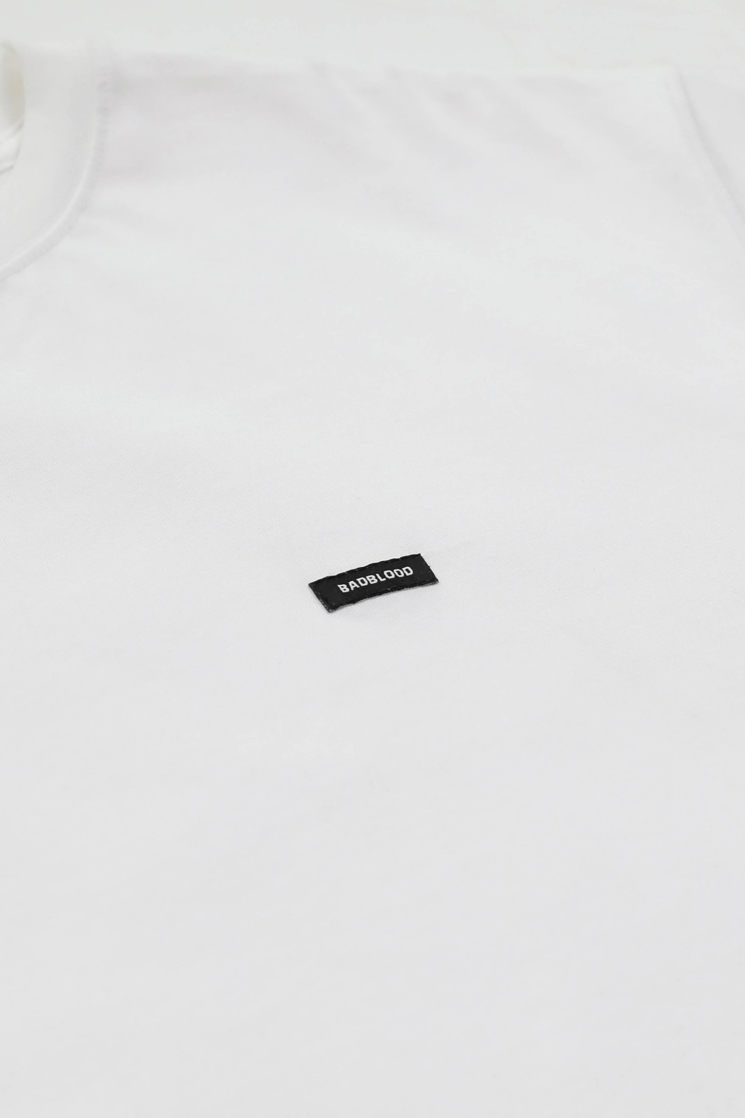 Badblood Tiny Logo 短袖寬鬆版型 T 卹 白色