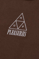 HUF X PLEASURES Dyed T-Shirt Brown